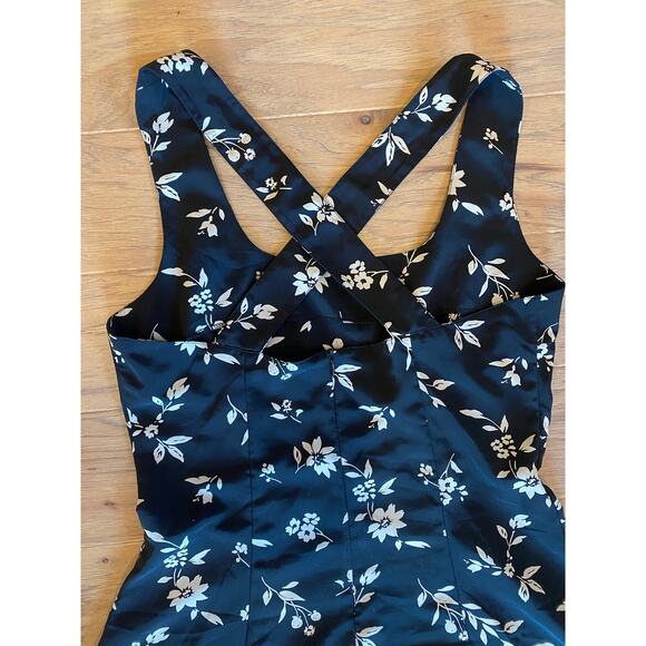 Newport news vintage black floral jumper dress - Picture 3 of 7